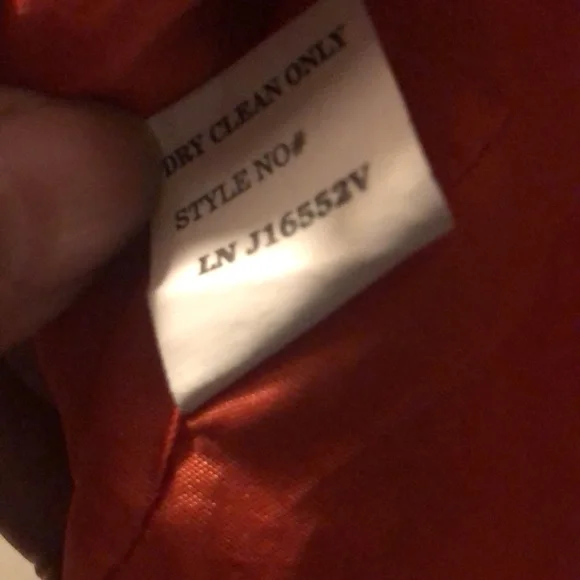 Ilusion Red-Orange Linen Blend Jacket - Picture 10 of 12